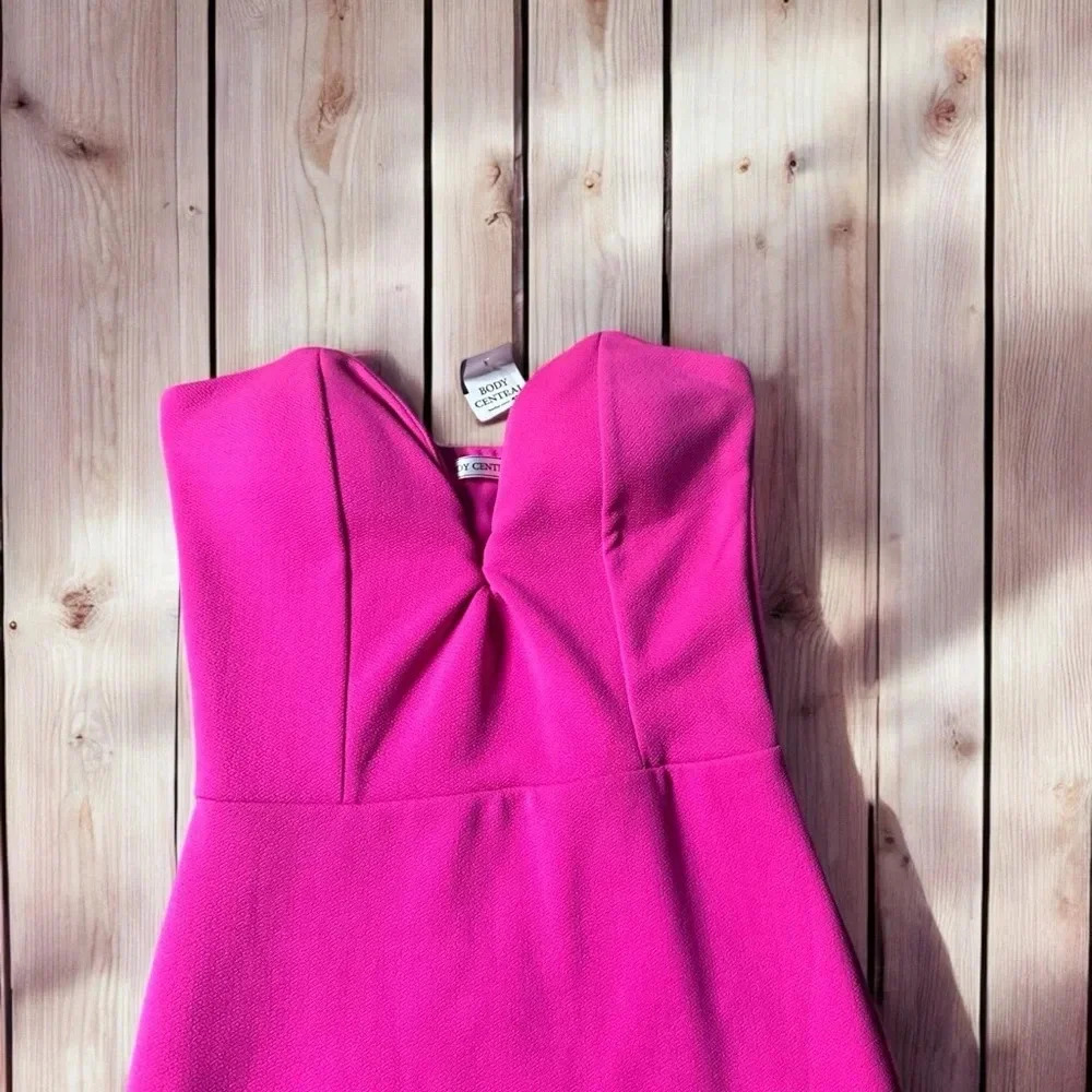 Hot Pink strapless body central dress NWT (B4) - Picture 6 of 8